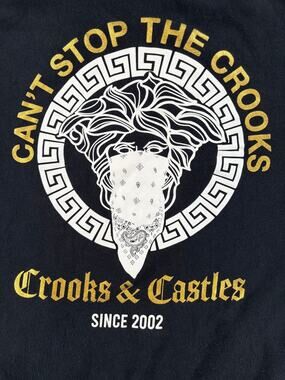 Crooks & Castles Mens Hoodie - Black - Medium (38/40)